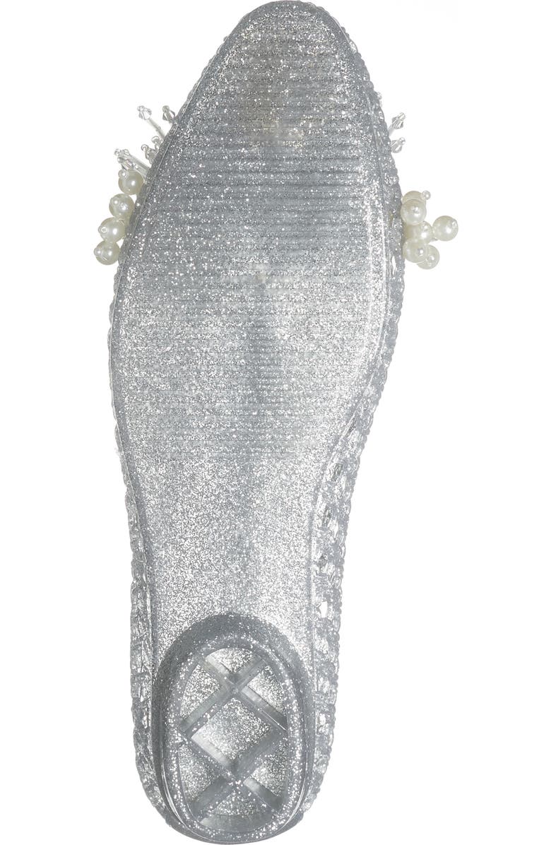Jeffrey Campbell Whimzy Jelly Flat, Alternate, color, Silver Glitter Pearl
