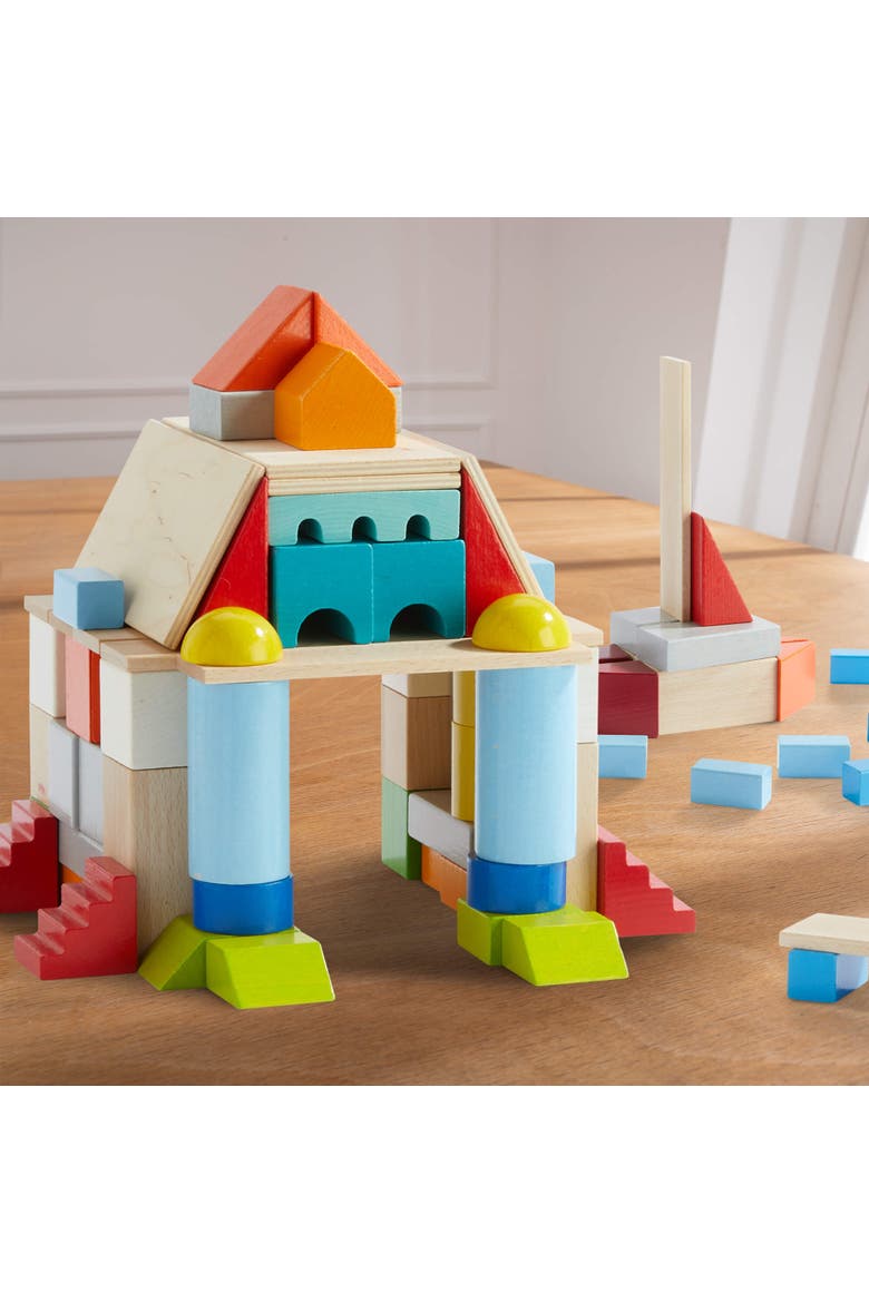 Colored Wooden Building Blocks - 85 Piece Set, Alternate, color, Multi