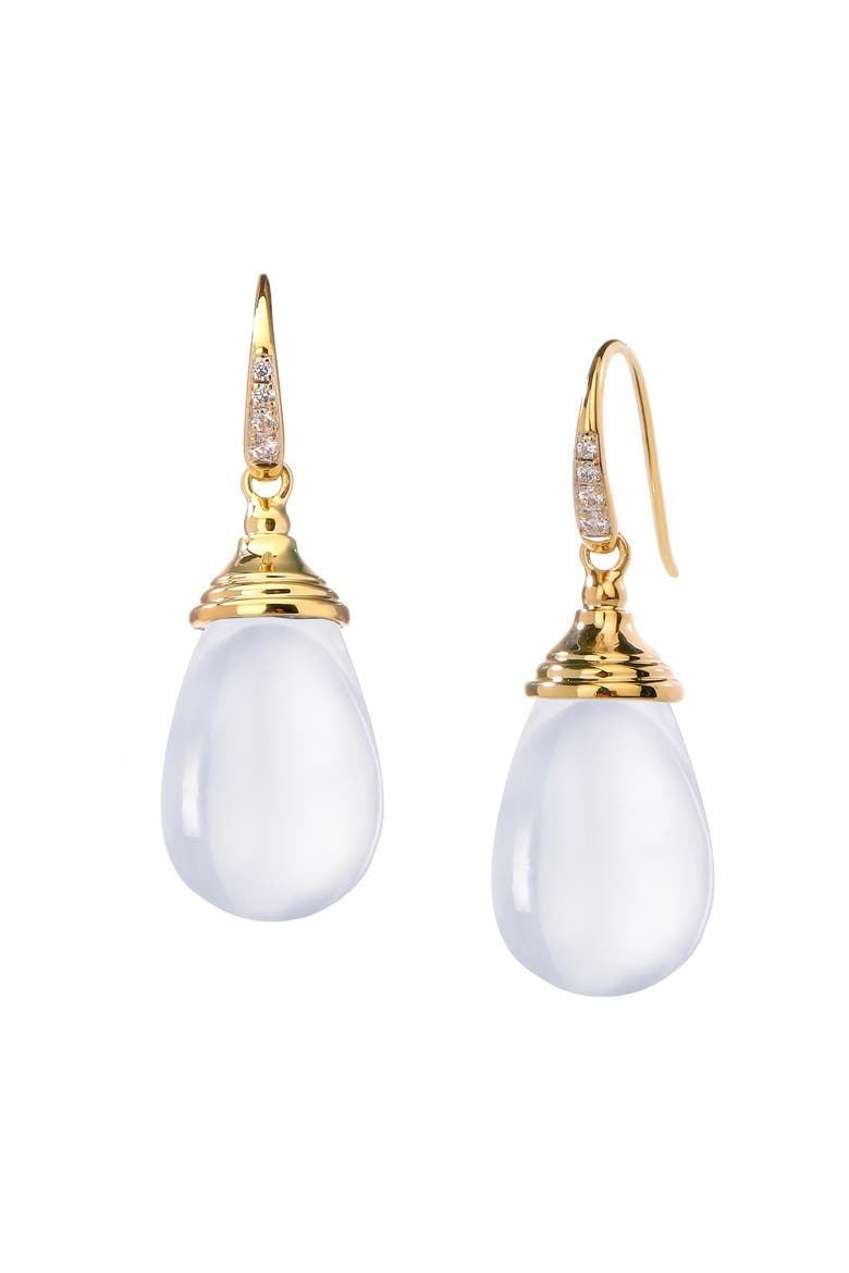 Origin Small Drop Earrings, Main, color, Moon Quartz