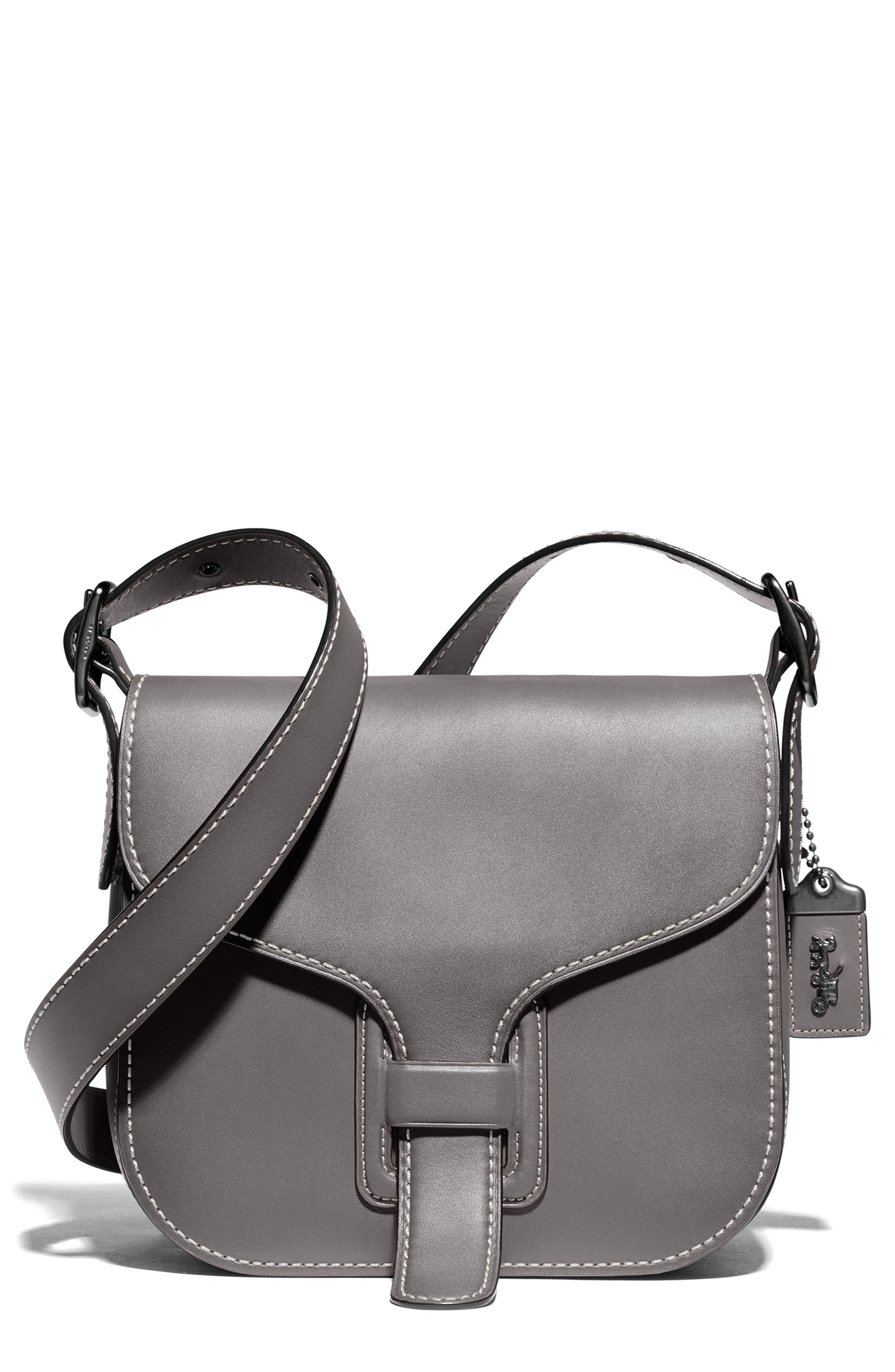 COACH Courier Leather Convertible Bag, Main, color, 