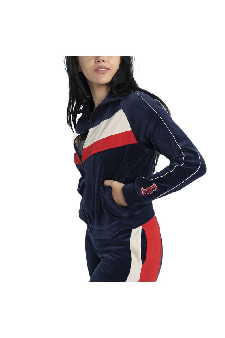Women's Lusso Navy Boston Red Sox Nixie Raglan Full-Zip Jacket, Alternate, color, Navy