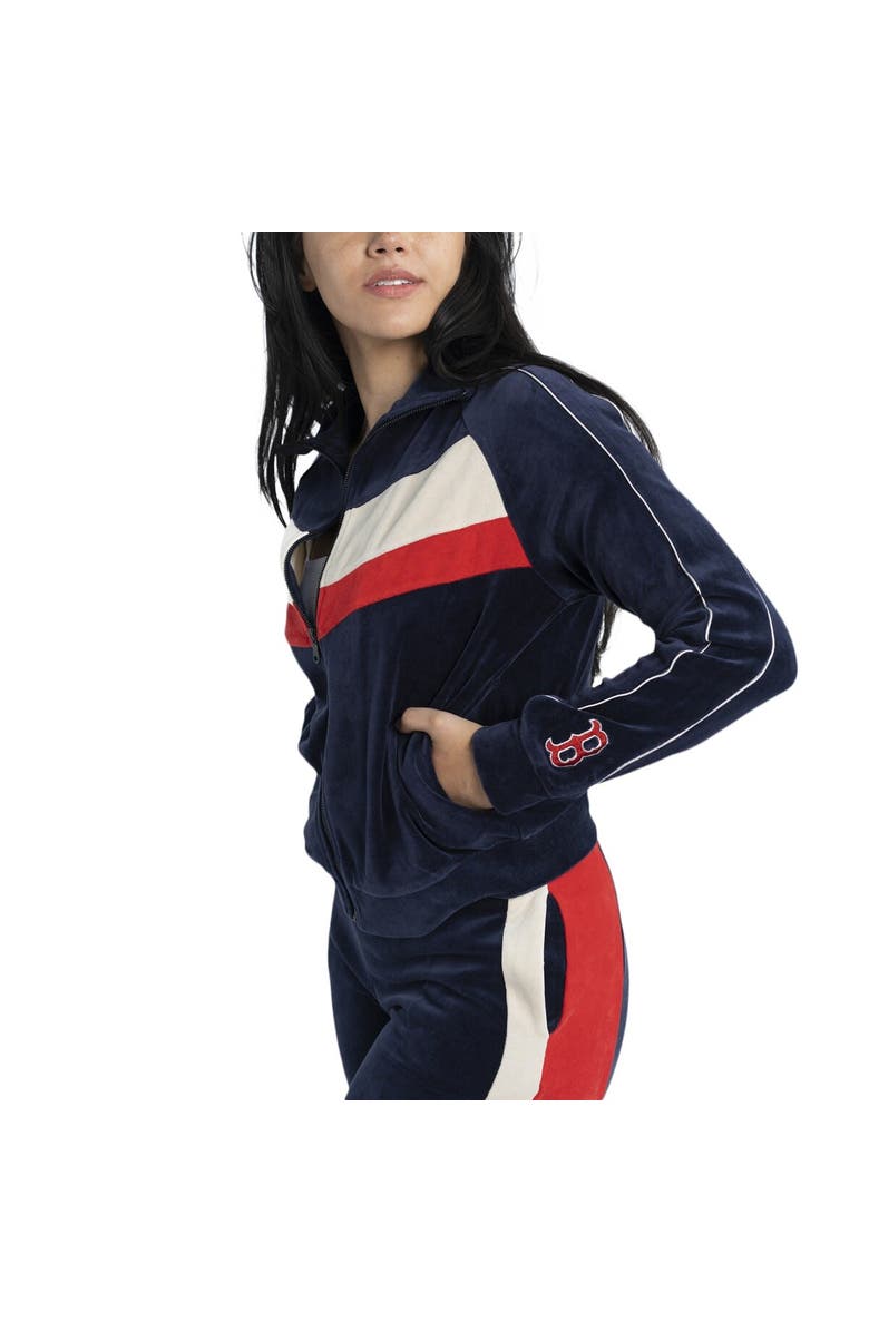 LUSSO Women's Lusso Navy Boston Red Sox Nixie Raglan Full-Zip Jacket, Alternate, color, Navy