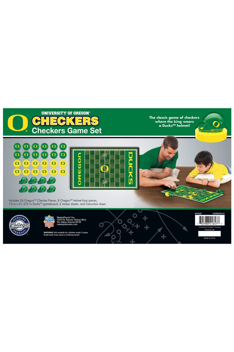 Oregon Ducks Checkers Board Game, Alternate, color, Multicolor