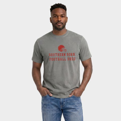 Southern Born Football Bred Helmet Garment Dyed T-Shirt