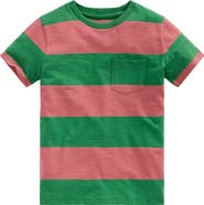 Mini Boden Kids' Stripe Pocket T-Shirt