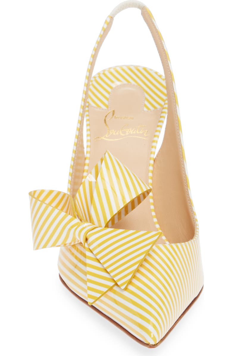 Christian Louboutin Clare Bow Pointed Toe Slingback Pump, Alternate, color,