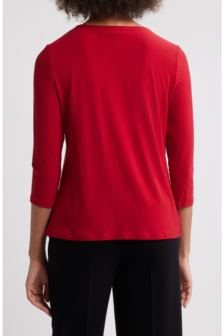 Sleeveless Twist Front Jersey Top, Alternate, color, FIRE RED