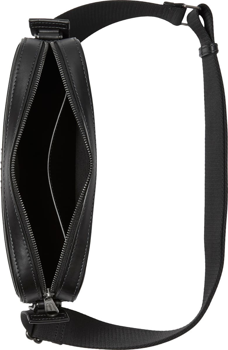 Burberry Muswell Check Canvas Crossbody Bag, Alternate, color, Charcoal