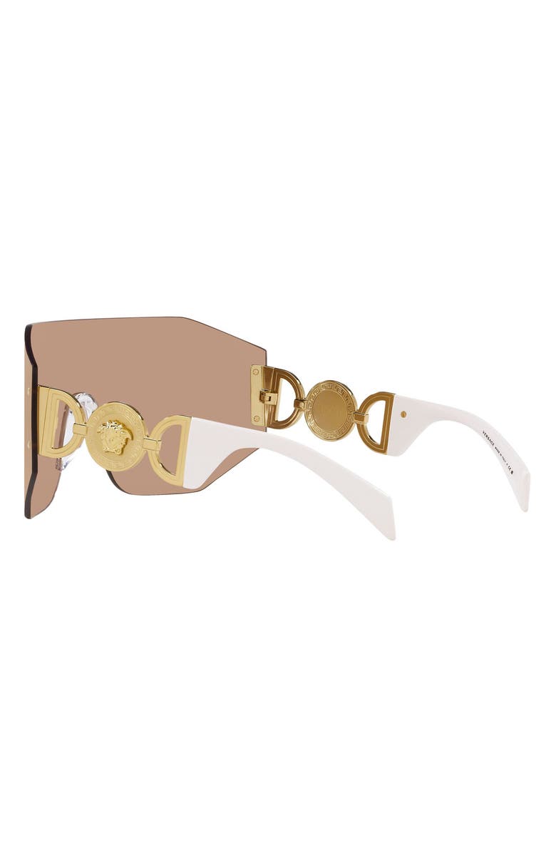 Versace 45mm Irregular Sunglasses, Alternate, color, Dark Brown