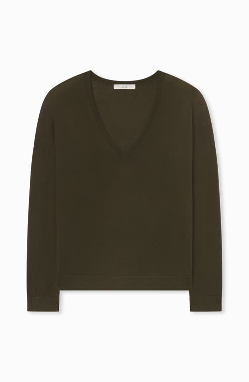 Co V-neck Sweater In Green