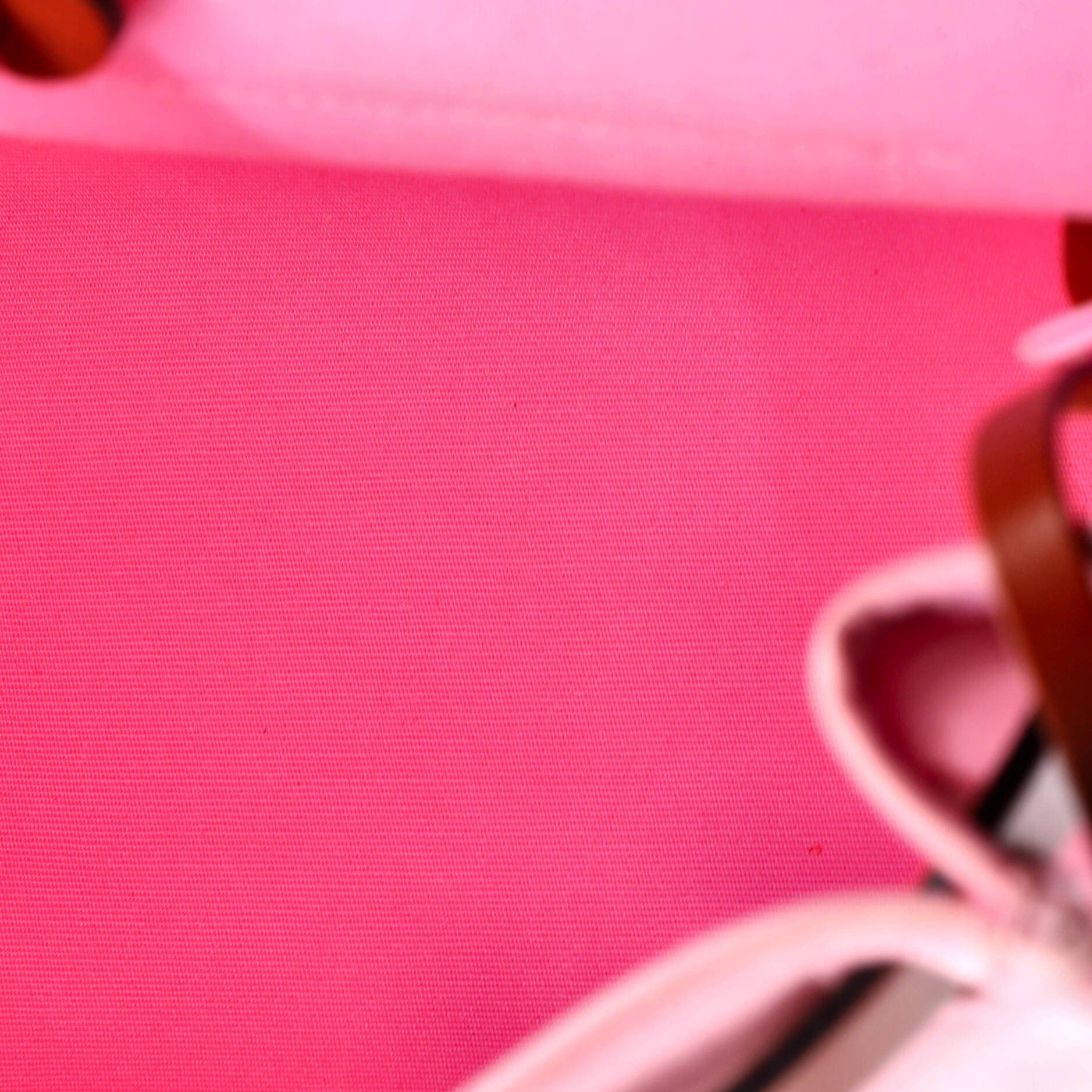 Pre-Owned Hermes Herbag Zip Leather and Toile 31, Alternate, color, Mauve Sylvestre