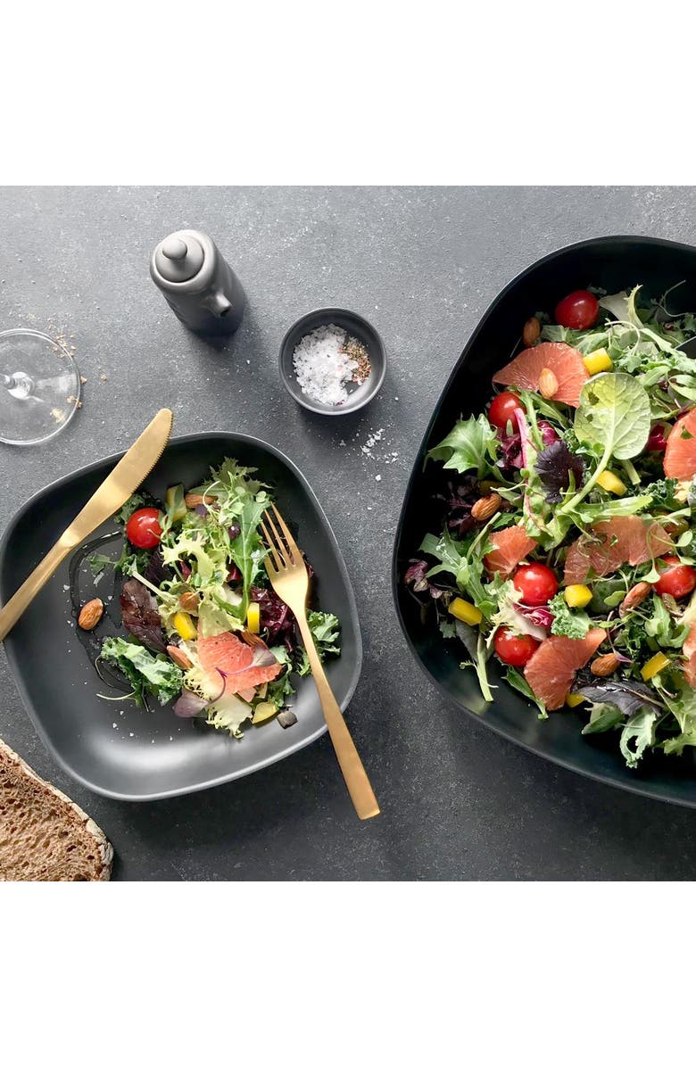 EKOBO Large Salad Bowl, Alternate, color, Black