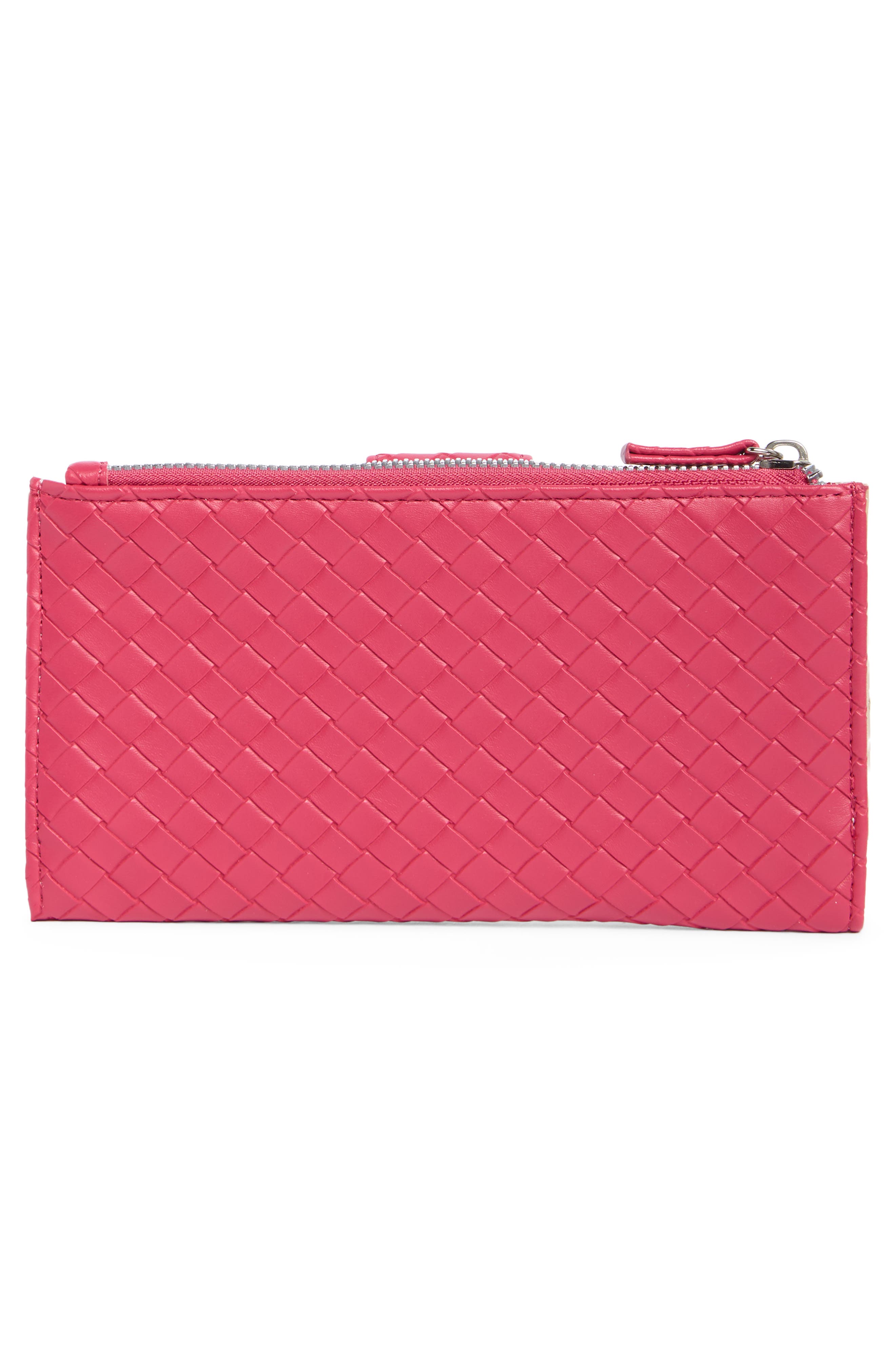 Lottie Woven Wallet, Alternate, color, HOT PINK