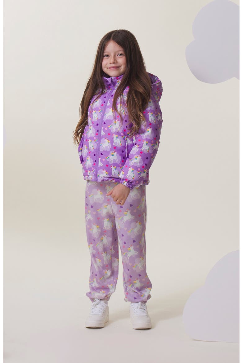 Kids' Charlie Puffer Jacket, Alternate, color, FLYING UNICORN