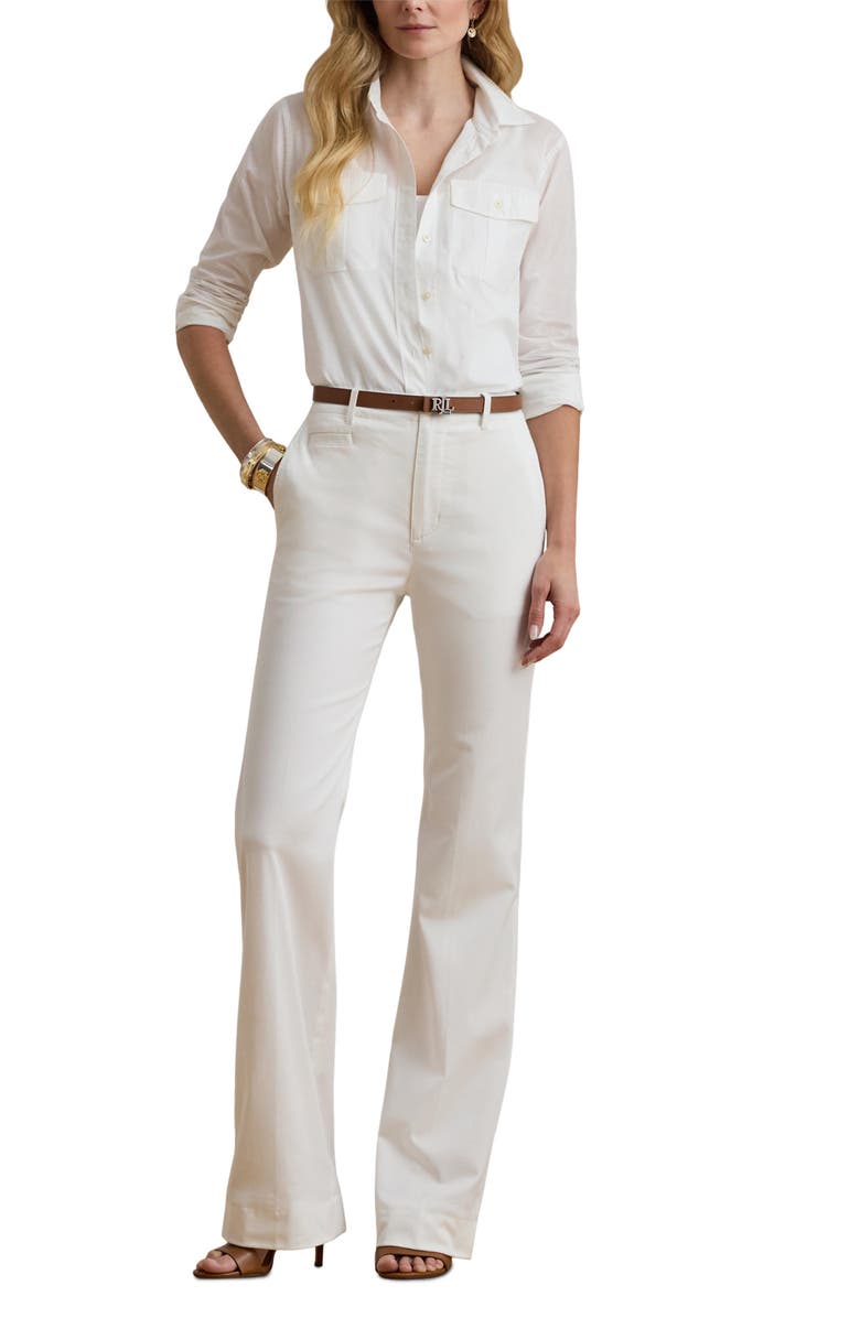 Lauren Ralph Lauren High Rise Chino Pants, Alternate, color, White