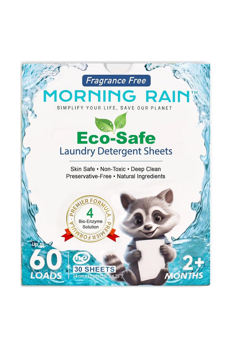 Eco Safe Laundry Detergent Sheets Unscented, 30 Sheets, 60 Loads ...
