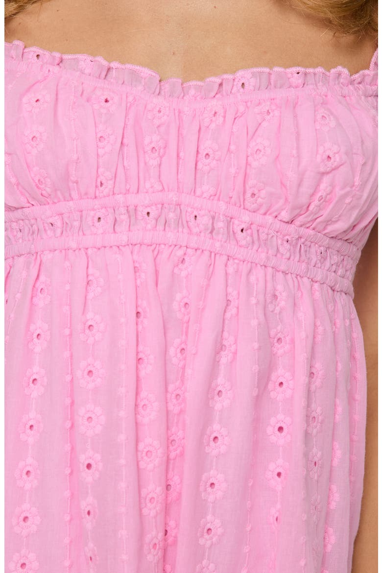 Carlita Eyelet Embroidered Minidress, Alternate, color, PINK