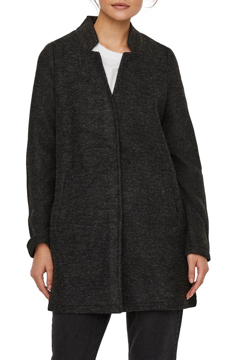 VERO MODA Katrine Brushed Jacket, Main, color, Dark Grey