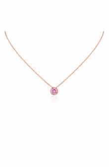 16-Inch Bezel Cubic Zirconia Pendant Necklace