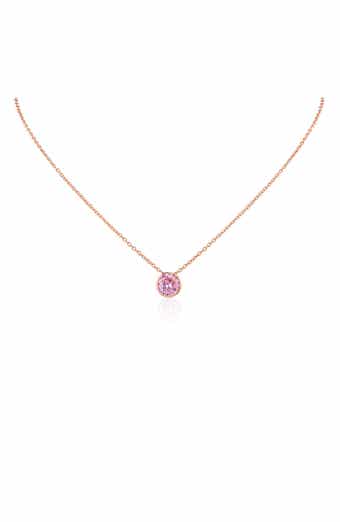 16-Inch Bezel Cubic Zirconia Pendant Necklace