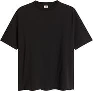 EDWIN Solid Black Cotton T-Shirt