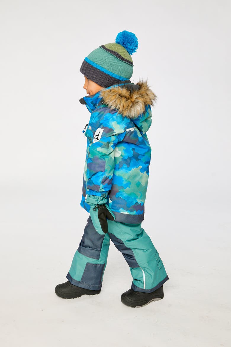 Play Camouflage Jacket & Reinforced Pants Two Piece Snowsuit, Alternate, color, Blue Camouflage