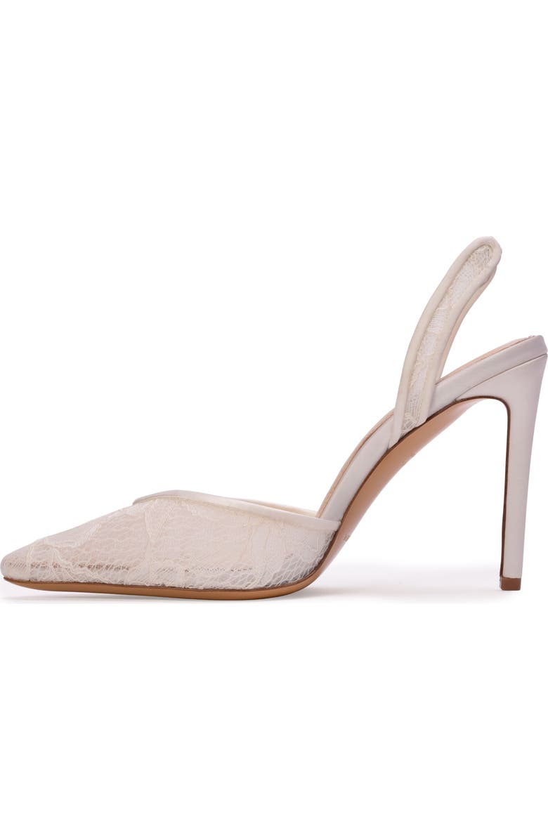 BLACK SUEDE STUDIO Jayla 100 Slingback Pump, Alternate, color, White Floral Lace