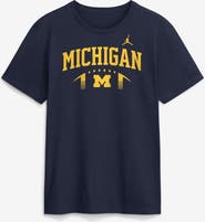 Jordan Brand Men's Jordan Brand Navy Michigan Wolverines Primetime Football Icon T-Shirt