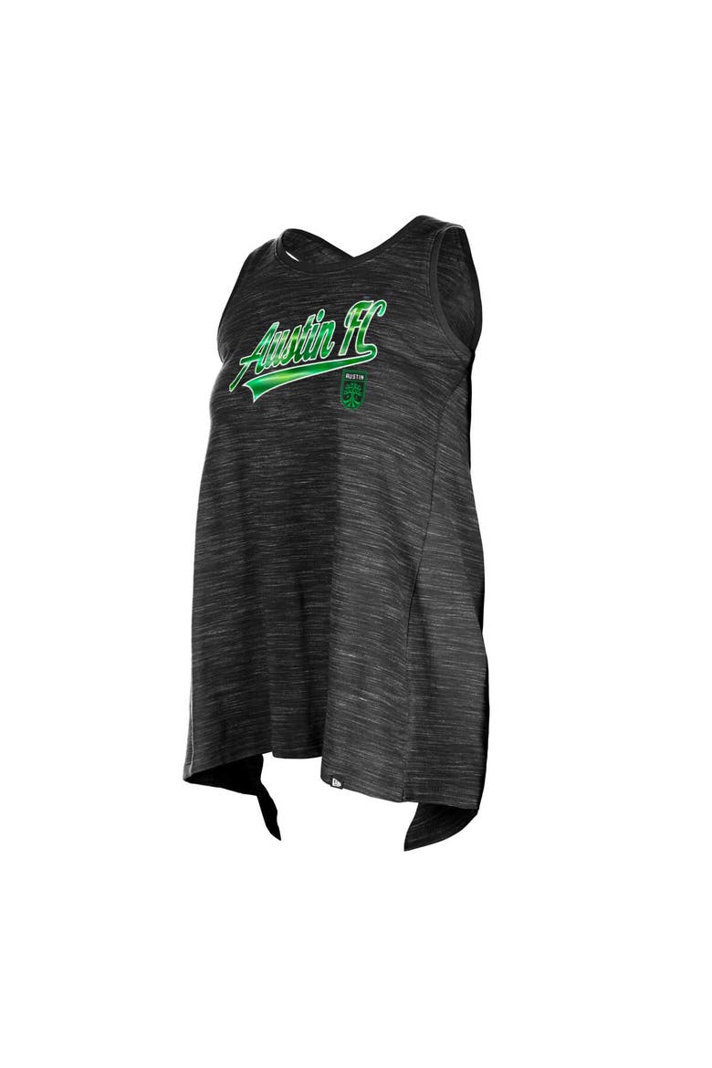 Women's 5th & Ocean by New Era Black Austin FC Athletic Cross Back Tank Top, Alternate, color, Black