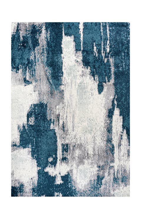 Zoe Contemporary Bohemian Abstract Marble Area Rug