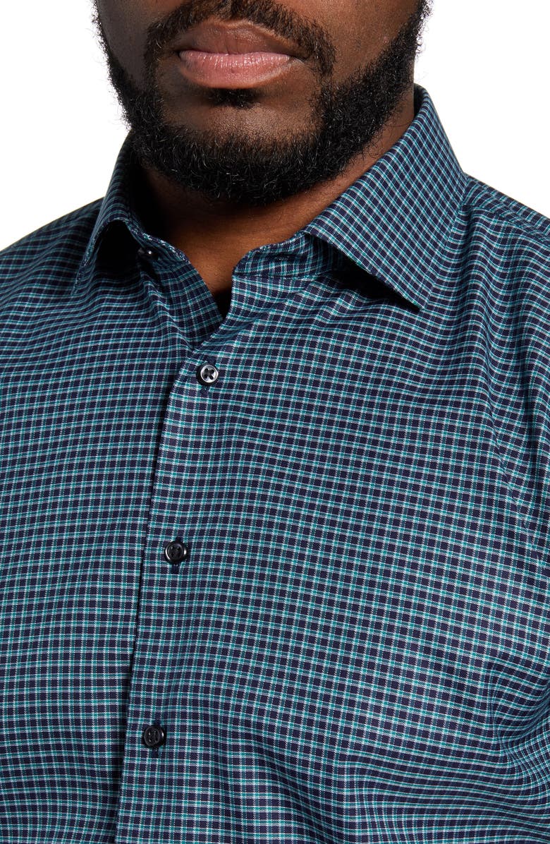 NORDSTROM MEN'S SHOP Trim Fit Non-Iron Check Dress Shirt, Alternate, color, 