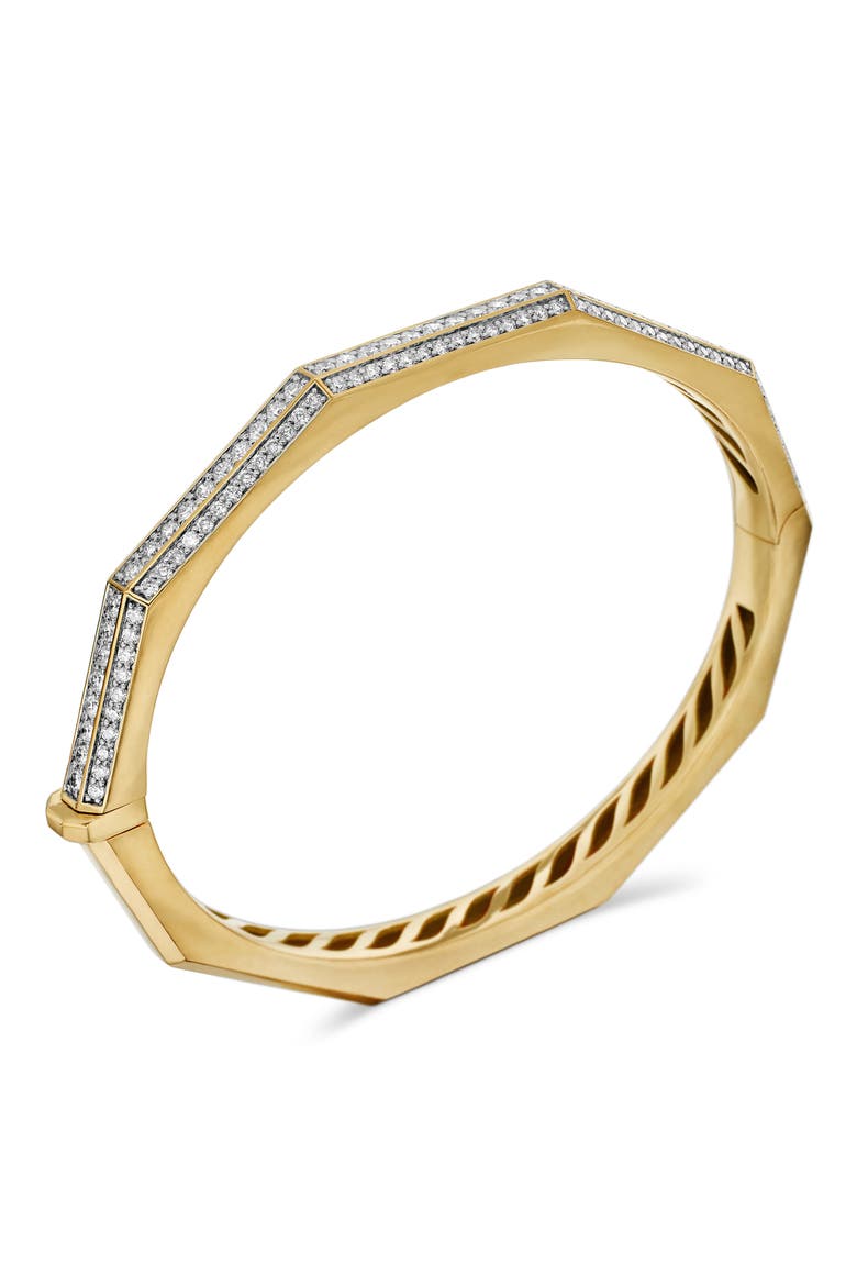 Carlyle Bracelet in 18K Yellow Gold with Pavé Diamonds, 5.5mm, Alternate, color, 18K YELLOW GOLD