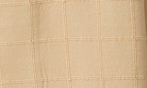 Paige Jacobson Windowpane Textured Camp Shirt In Tonal Sandhill