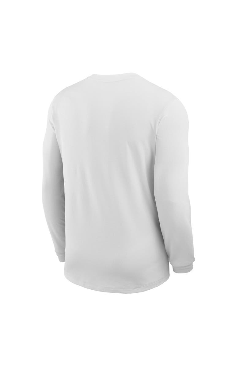 Nike Men's Nike White Syracuse Orange 2025 Sideline Coach UV Dri-FIT Long Sleeve Shirt, Alternate, color, White