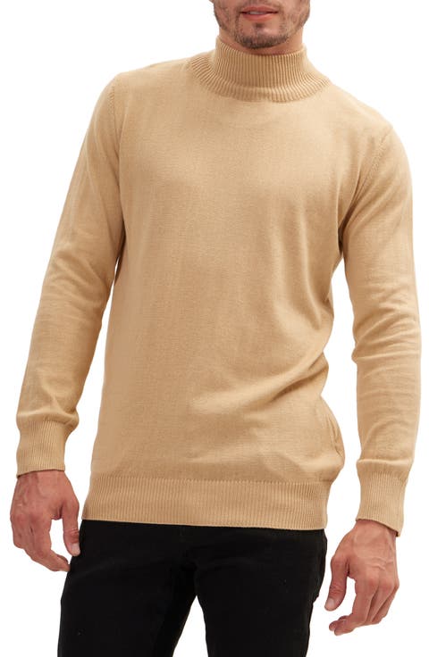 Relaxed Fit Mock Neck Sweater