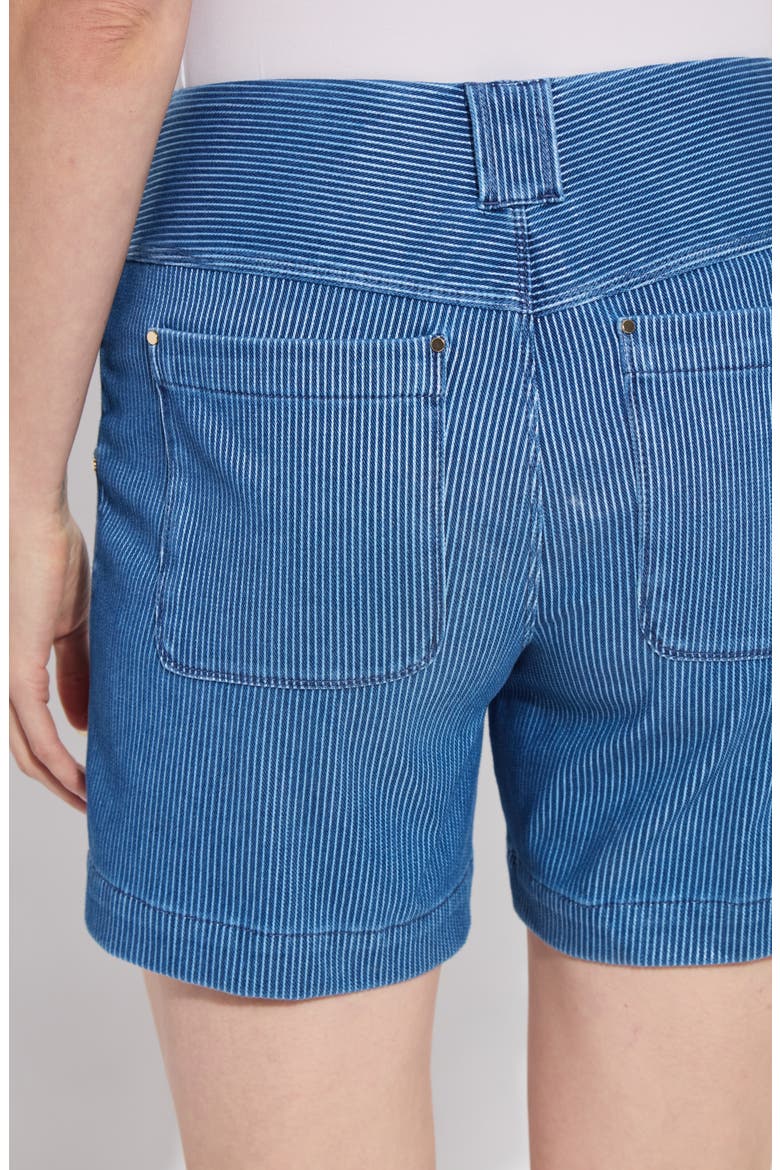 Amira Knit Shorts, Alternate, color, MID WASH SHEEN