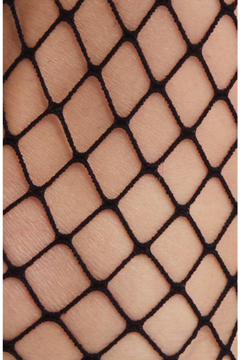 Butterfly Fishnet Socks, Alternate, color, BLACK