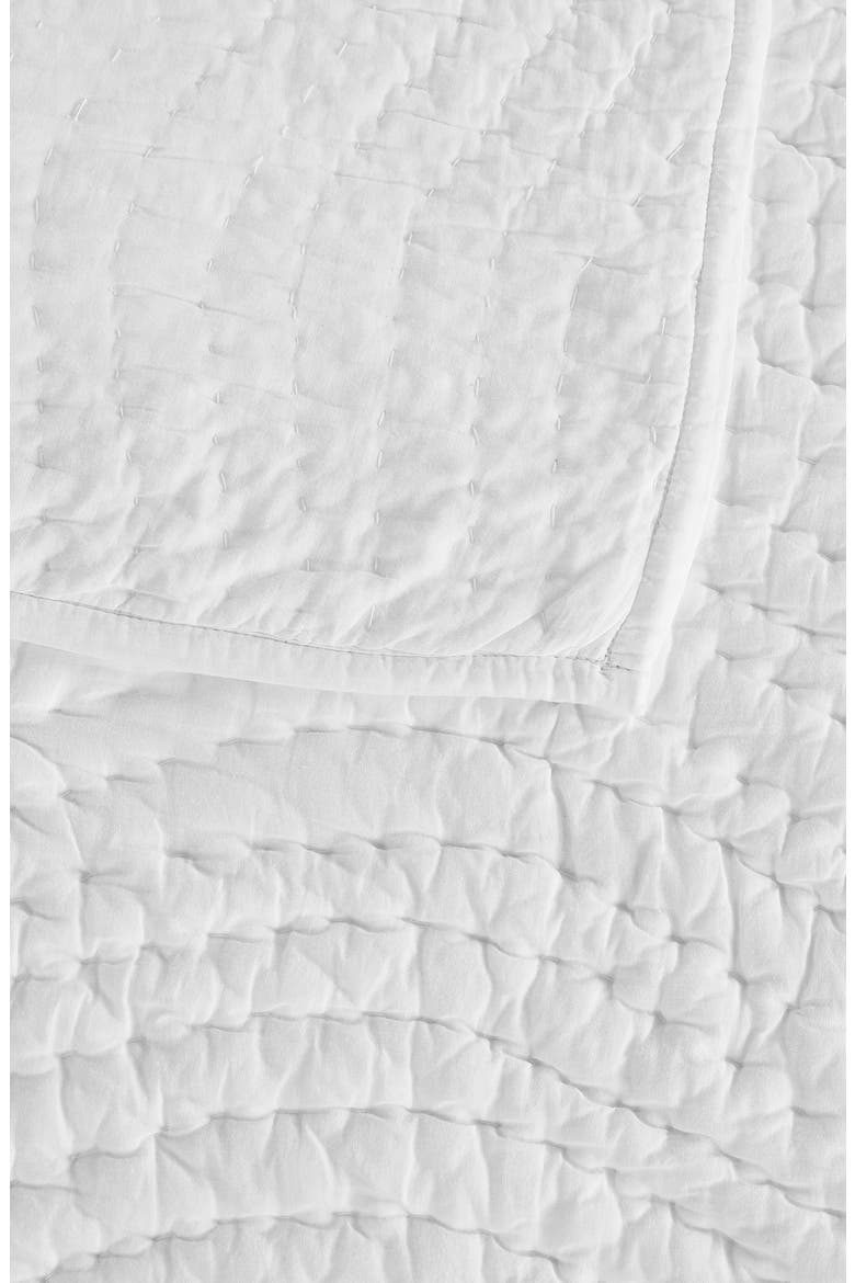 Voile Solid Cotton Quilt & Sham Set, Alternate, color, WHITE