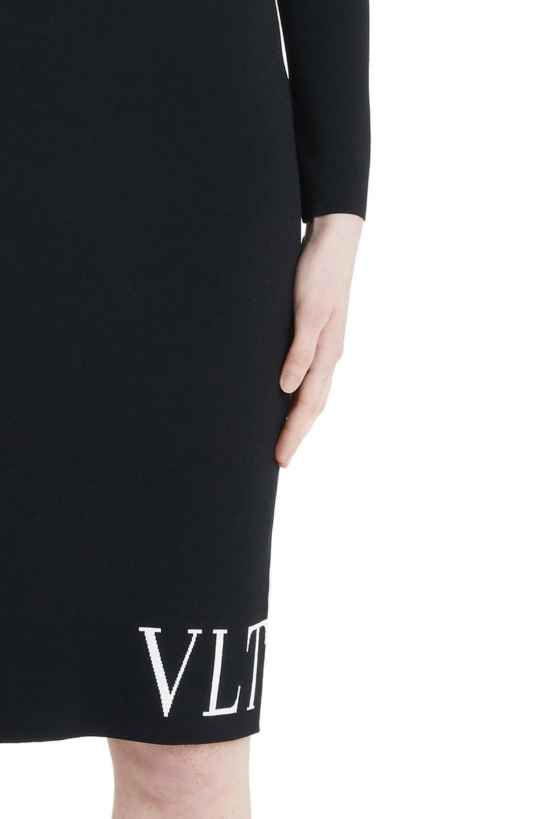 Valentino VLTN Logo Long Sleeve Sweater Dress, Alternate, color,