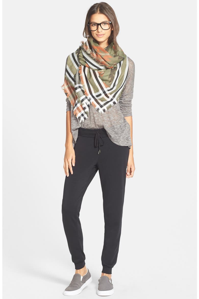 Southwestern Scarf, Alternate, color, HUNTER GREEN MULTI
