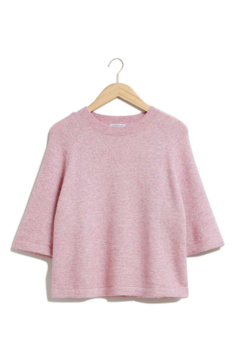 & Other Stories Mélange Alpaca Blend Three Quarter Sleeve Sweater, Alternate, color, 