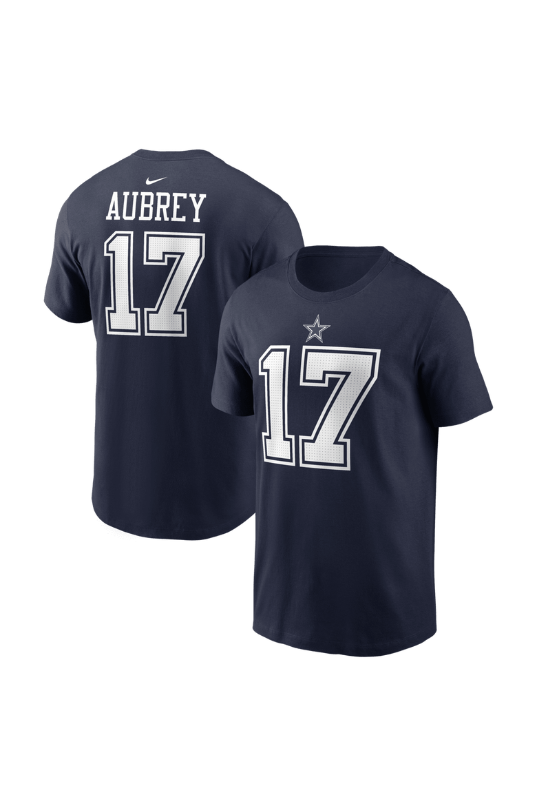 Men's Nike Brandon Aubrey Navy Dallas Cowboys Name & Number T-Shirt, Main, color, Navy