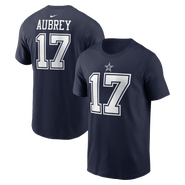 Nike Men's Nike Brandon Aubrey Navy Dallas Cowboys Name & Number T-Shirt