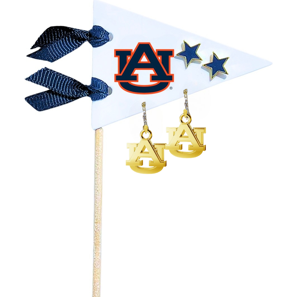 Color Shout University Of Cincinnati Pennant Pair Earring Set In Gold
