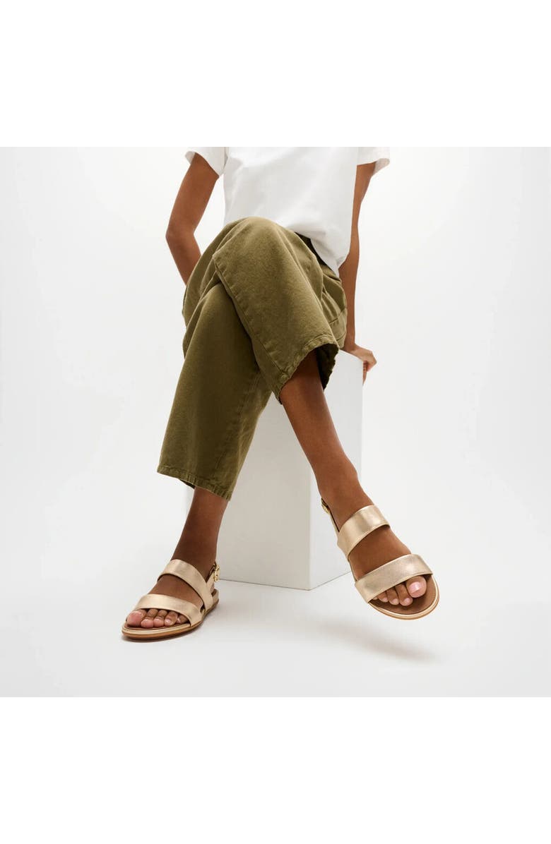 FitFlop Gracie Leather Back Strap Sandals, Alternate, color, Platino