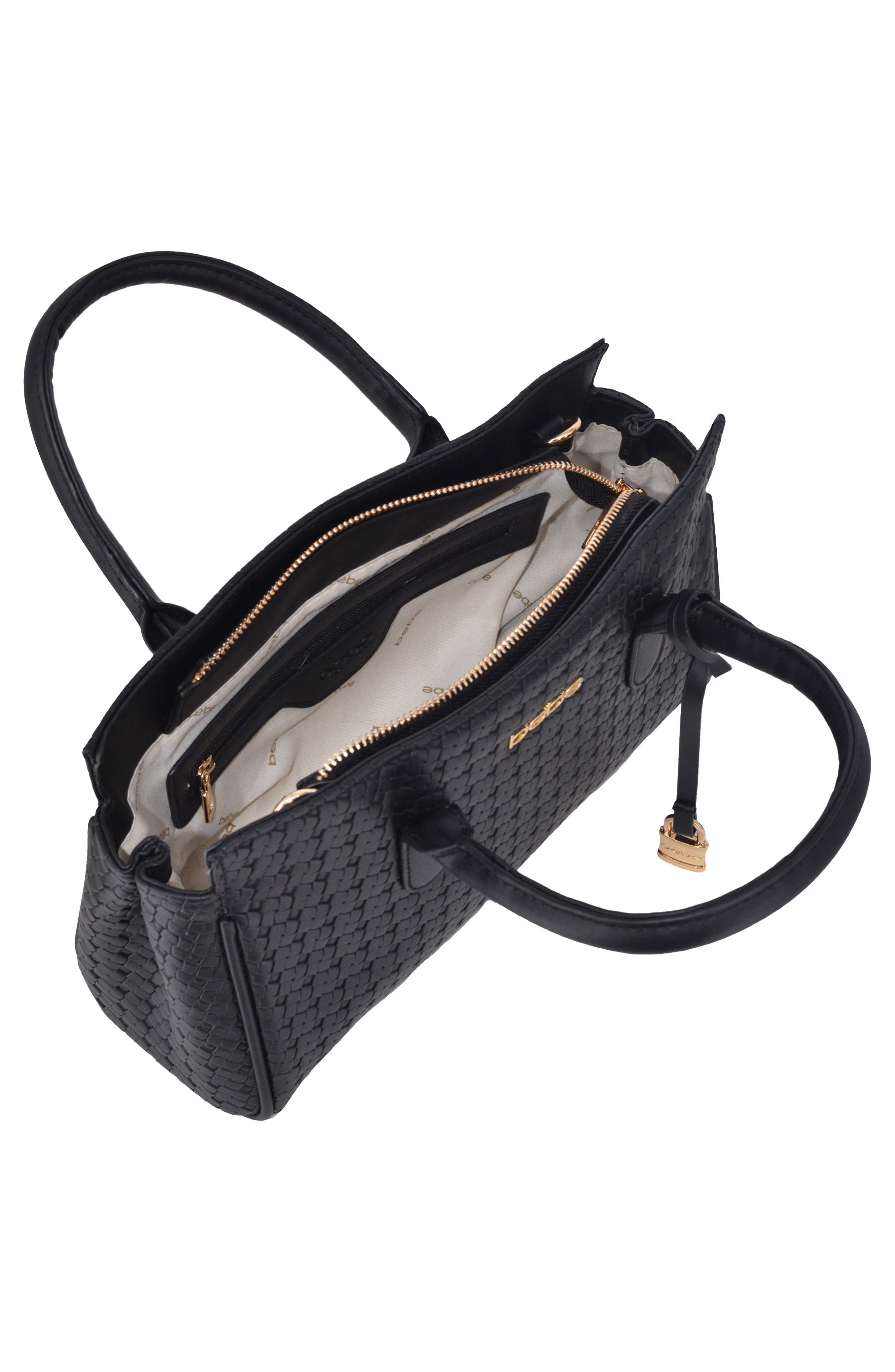 bebe Otto Small Satchel, Alternate, color, Black