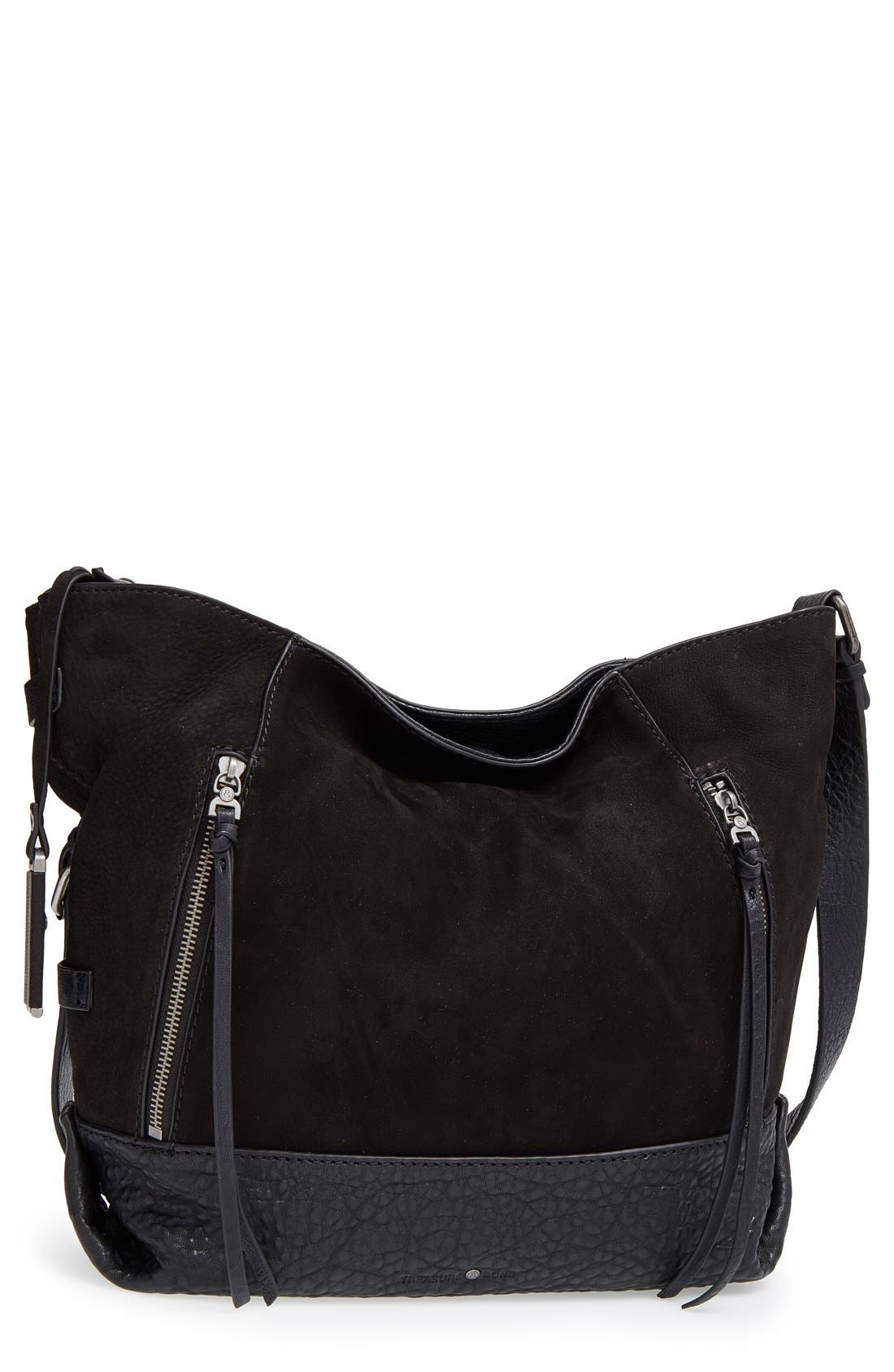 Treasure & Bond Treasure&Bond Double Zip Hobo Bag, Main, color, 