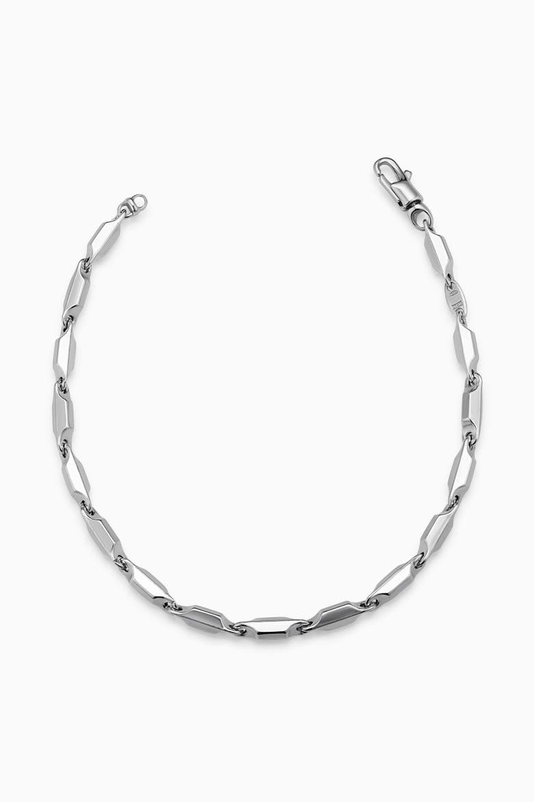 Men's Sterling Silver Marine Link Bracelet, Main, color, Silver