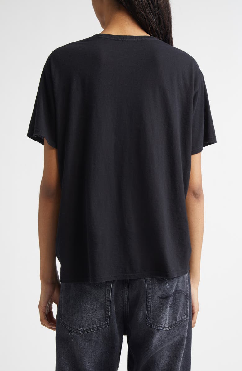 R13 Relaxed Fit Not a Fan Cotton 
Cashmere Graphic T-Shirt, Alternate, color, Black