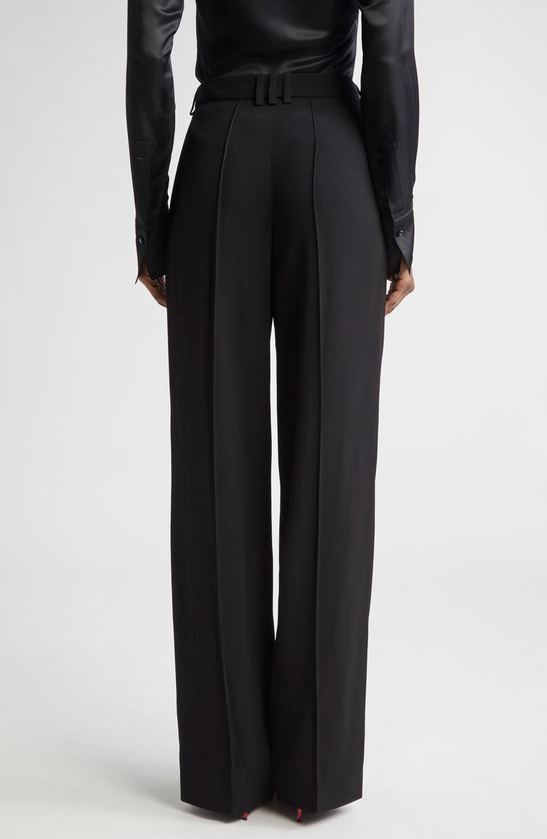 Balmain Tailored Straight Leg Crepe Pants, Alternate, color,